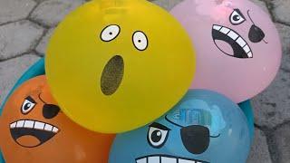 horee..satisfying popping balloons cute Funny balloons unboxing surprise eggs dapat mainan lucu 02