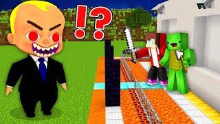 Scary BABY MONSTER attack JJ and Mikeys Security House in Minecraft Maizen