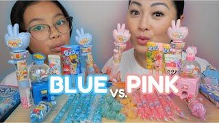 PINK vs BLUE Candies with DIY Japanese Candy  Sissi&Emma