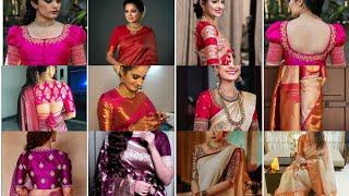 Top 10 Banarasi Blouse Designs  Brocad Blouse Designs  Silk saree Blouse Designs