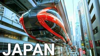  TOKYO JAPAN FUTURISTIC JAPAN UPSIDE-DOWN TRAIN RIDING THE WORLDS LONGEST SKY TRAIN CHIBA