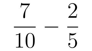 Subtracting Two Fractions with Different Denominators  Example with 710 - 25