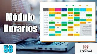 58 Módulo Horarios en el sistema de reservas de citas medicas LARAVELPHP-MySqlFullStack