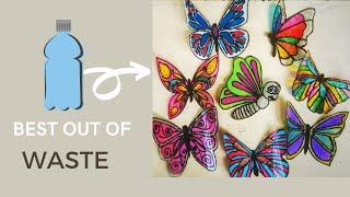 Plastic bottle butterfly  How to make butterflies from plastic bottles  Cute Butterflies