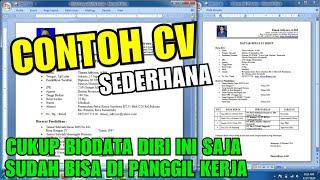 Cara membuat CV Lamaran Kerja di Word