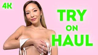 4K White Slingshot Bikini Try on Haul & Review