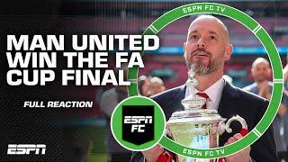 FULL REACTION Manchester United WINS the FA Cup Final   Erik ten Hags last match with UTD? 