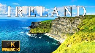 FLYING OVER IRELAND 4K UHD - Relaxing Music Along With Beautiful Nature Videos - Ultra HD Videos