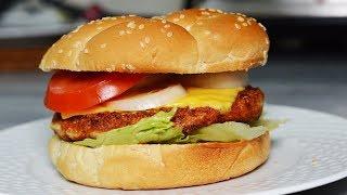 برگر مرغ  خانگی چیکن برگر با روشی بسیار خوشمزه تر و سالمتر از برگرهای بیرون  Chicken Burger