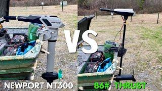 Electric Outboard VS Trolling Motor  NT300 Vs 86 Pound Thrust Trolling Motor