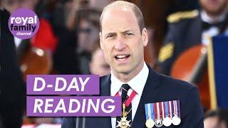 Prince Williams  Poignant Reading From D-Day Soldiers Diary