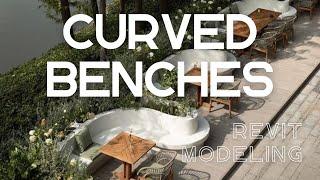 Cantilevered Outdoor Benches - Stacked Walls in Revit