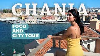 EATING MY WAY THROUGH CHANIA CRETE FOOD AND CITY TOUR  CRETE SERIES P3