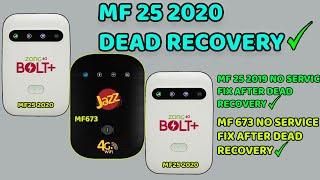 Zong Mf25 2020 Dead Recovery and No Service Fix  Mf673 No Service Fix After Dead Recovery