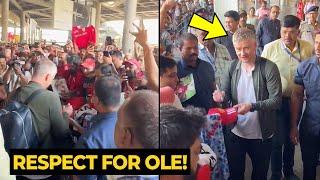 Fans in India went crazy after Ole Gunnar Solskjaer arrived at airport  Manchester United News