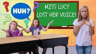 Miss Lucy Loses Her Voice at Pretend Toy School 