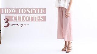 HOW TO STYLE CULOTTES - LookbookCulottes worn three ways  Mademoiselle