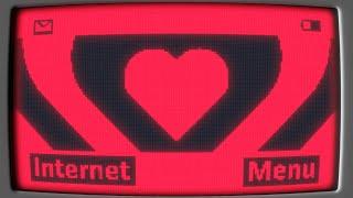 Black and Hot Pink Y2k Nokia Monochrome Heart Background  1 Hour Looped HD