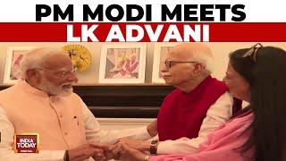 PM Modi Meets LK Advani  NDA MPs Elect Narendra Modi As Parliamentary Party Leader  India Today