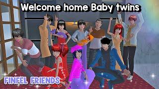 FINFEL FRIENDS  Welcome home baby twins   Drama sakura school simulator