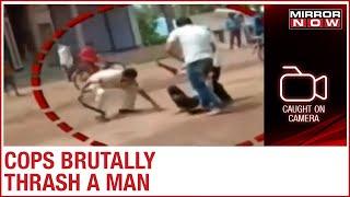 Madhya Pradesh Cops brutally thrash a man on road victim was suffering from kidney problems