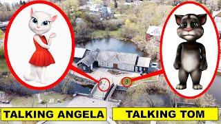 DRONE CATCHES TALKING ANGELA AND TALKING TOM AT ABANDONED ALLEY  TALKING TOM AND TALKING ANGELA