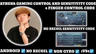 ATHENA GAMING CONTROL CODE AND SENSITIVITY CODE BGMI #athena 4 FINGER CONTROL AND SENSITIVITY CODE