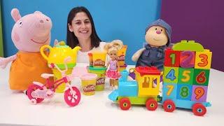 Hamur oyunları Ayşe oyuncakların eksik parçalarını play doh oyun hamuru  ile tamamlıyor