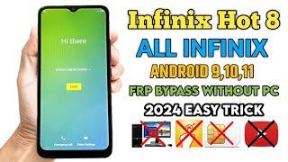 Infinix Hot 8 X650C FRP Bypass 2024 Android 91011  Without Pc  Google Account Unlock  Trick