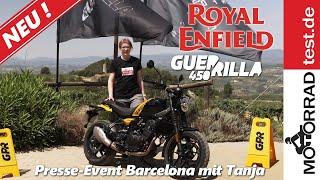 Royal Enfield Guerrilla 450  Presse-Event Barcelona mit Tanja