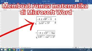 Cara membuat rumus matematika di word dengan mudah dan cepat  rumus pecahan rumus pangkat