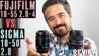 Sigma 18-50mm F2.8 vs Fujifilm 18-55mm F2.8-4 Whats the best compact X-Mount standard zoom?