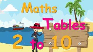 Maths Tables 2 to 10  tables Two to Ten  Learning maths tables from 2 to 10 for children