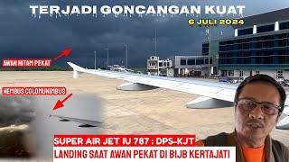 TERGUNCANG.. Melewati Awan Pekat dan Tebal Saat Akan Landing di BANDARA BIJB KERTAJATI