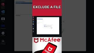 How to exclude a file in McAfee Antivirus #shorts