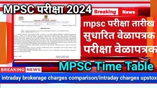 mpsc exam datempsc updateintraday brokerage charges comparisonintraday charges upstox