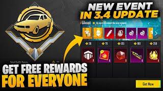 Get Free Rewards For Everyone  3.4 Update New Collection Shop  Free Mythic Lobby PUBGM