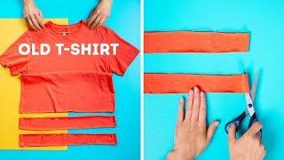 25 COOL T-SHIRT LIFE HACKS AND DECOR IDEAS