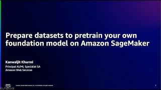 Pre-training foundation models on Amazon SageMaker  Step 1 Prepare data  Amazon Web Services