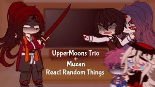 UpperMoons Trio+Muzan React To Random Things  Kimetsu No Yaiba