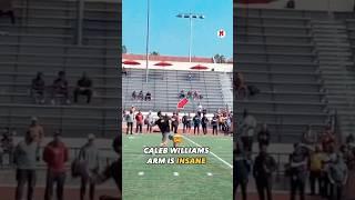 This angle of Caleb Williams launching it at USCs Pro Day is impressive  #nfl
