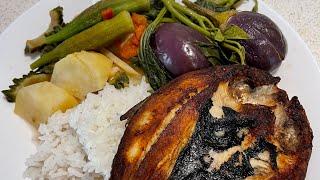 Dinengdeng w Rice & Fried Boneless Bangus  Mukbang Philippines  #viral #food #foodblogger #cyndi