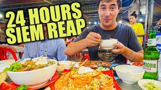 24 Hours of CAMBODIAN STREET FOOD in Siem Reap  Khmer Steakhouse + Lort Cha in Cambodia