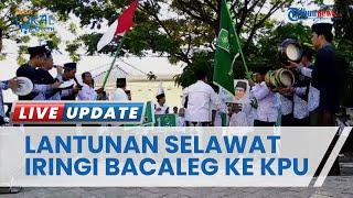 Daftar ke KPU Kabupaten Wajo Diiringi Lantunan Selawat Bacaleg PKB Kompak Pakai Sarung dan Kopiah