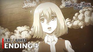 Attack on Titan - Ending 4 【Akatsuki no Chinkonka】 4K  UHD Creditless  CC
