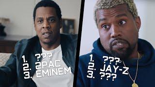 Rappers Name Their Top 5 Favorite Rappers of ALL-TIME Jay-Z Kanye West Diddy Lil Wayne & more