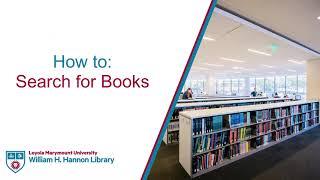 How to Search for Books in the Catalog