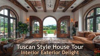 Tuscan Style Home Tour Interior and Exterior Showcase