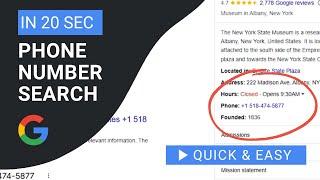 Google Search Tip Phone Number Search