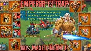 lords mobile EMPEROR T3 RALLY DESTROYS K1001 INSANE COMP 2000% MIXED EASY